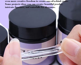 3D Resin UV Clay 100g Non-toxic for DIY Material Sculpting Handcraft, Clear, Suitable for all ages, Cured No stickiness or tackiness