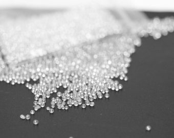 10, 15 gr 0.8-1.4 mm Clear Glass Mini Bubbles Transparent Caviar Ball Beads Crystal Glass For DIY UV Resin Filling 3D Nail Art Decorations