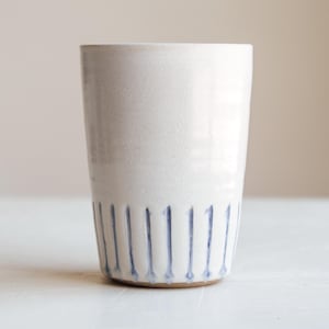 Ceramic Fluted Tumbler - Two Tone