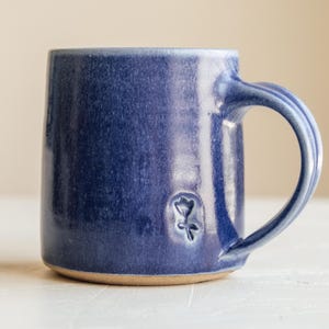 Ceramic Tulip Mug - Cobalt, Coffee Mug, Handmade Mug, Pottery Mug, Valentine&#39;s Day Mug, Valentine&#39;s Day Gift, Flower Mug.