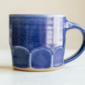 Ceramic Faceted Mug - Cobalt