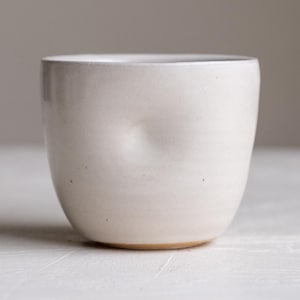 Handmade Ceramic Dimpled Espresso Cup - Alabaster