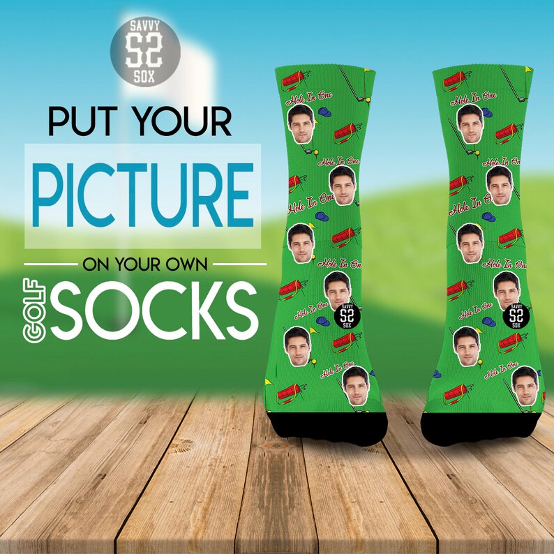 Custom Golf Socks Custom Print Design Golf Socks Upload Etsy