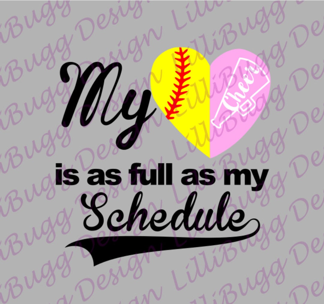 My Heart is Full Baseball or Softball/ Cheer SVG and EPS Etsy
