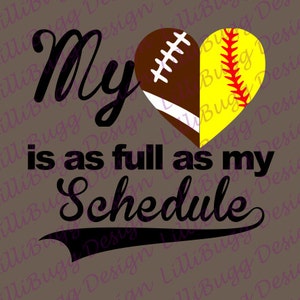 My Heart is Full Football/Softball SVG and EPS
