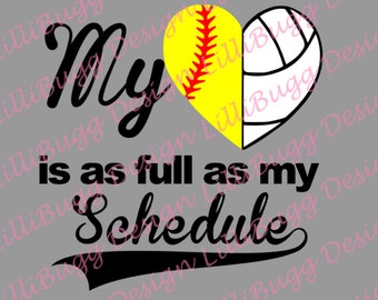 My Heart is Full Baseball or Softball/Volleyball SVG and EPS