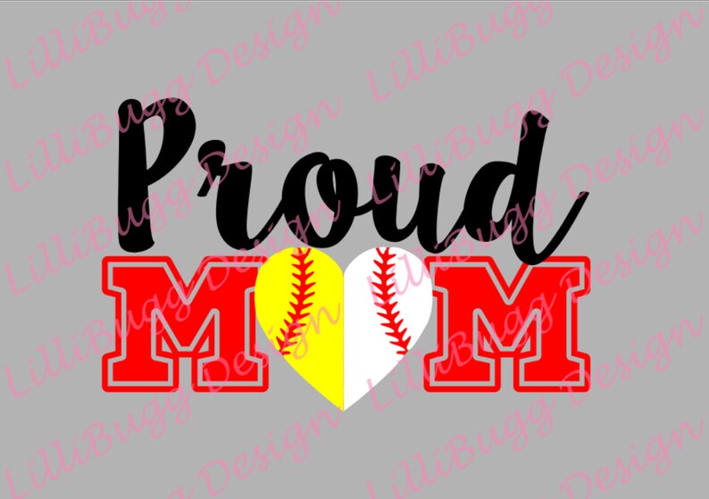 Proud Baseball/softball Mom SVG and EPS Etsy