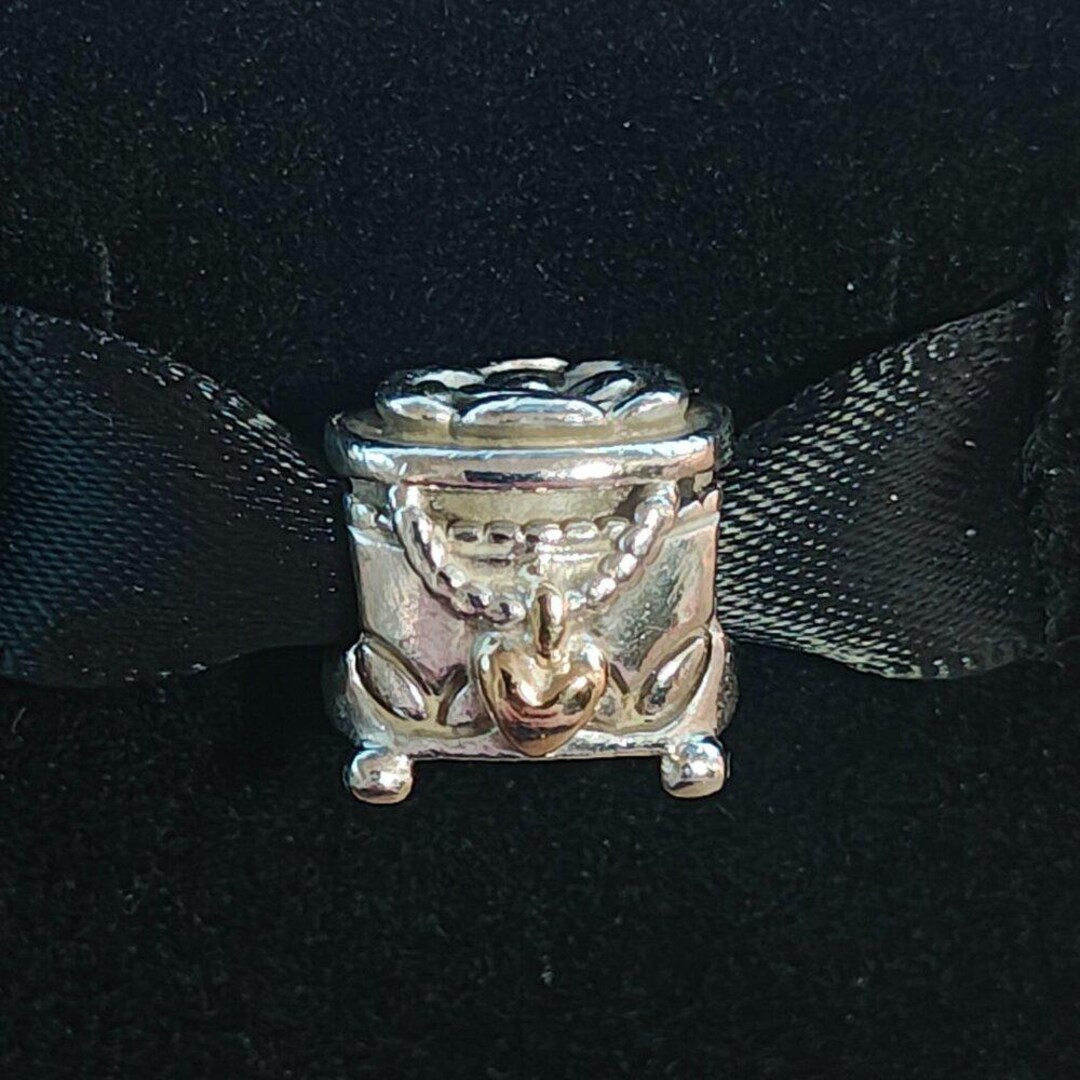 Authentic Pandora Retired Pandora’s Box Charm 791019 Silver & 14K Gold ...
