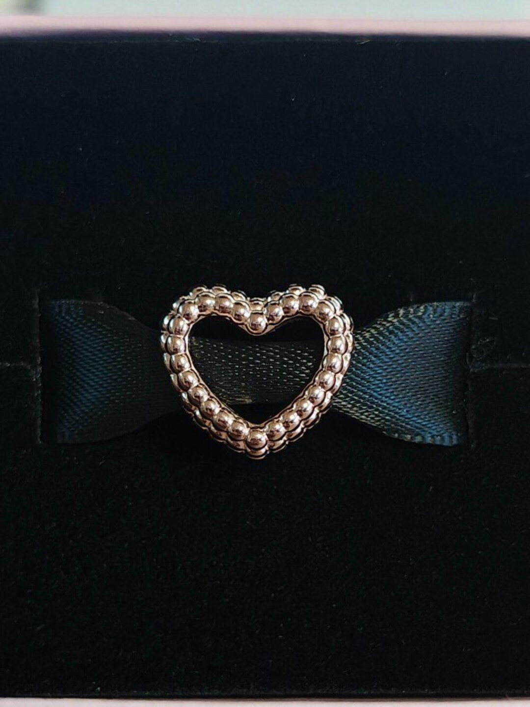 Authentic Pandora Rose Beaded Heart Charm 787516 New With Tags 14K Rose ...