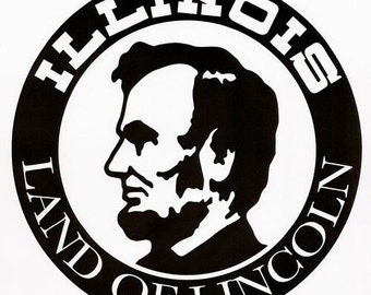 Illinois - Land of Lincoln Vintage Iron On Heat Transfer