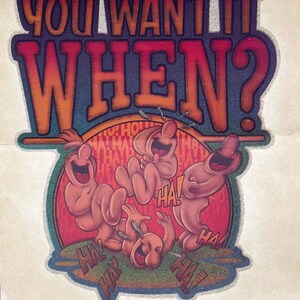 ¿Lo quieres cuando? Transferencia de calor vintage para planchar