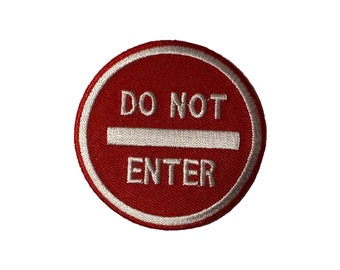 Do Not Enter Iron-on Vintage Patch