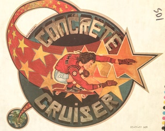 Concrete Cruiser Vintage Iron On Heat Transfer