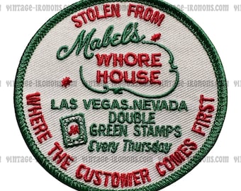 Red & Green Stolen From Mabel's Whore House Vintage Patch - 3.5" Round