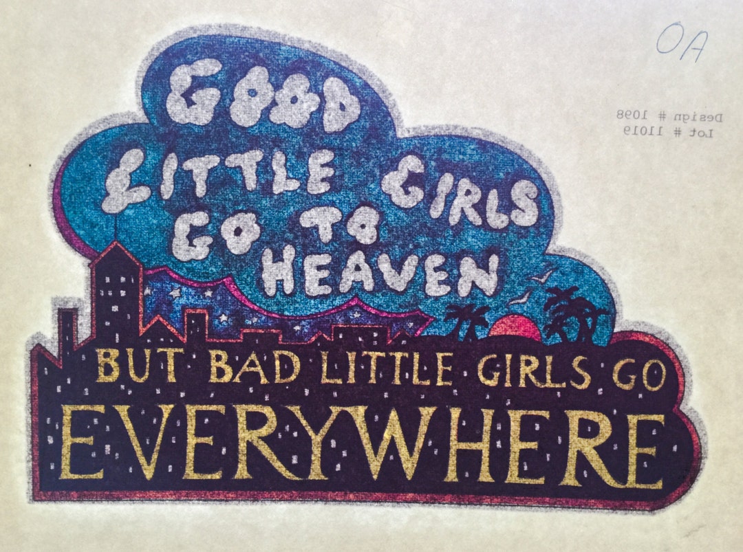 Good Little Girls Go to Heaven... Vintage Glitter Iron on Heat Etsy