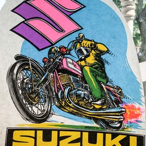 Suzuki Motorcycle Vintage 1972 Roach Incorporated Iron On Heat Transfer