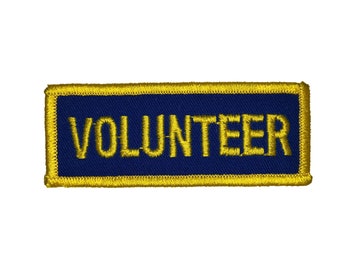 Volunteer Name Badge Iron-on Vintage Patch