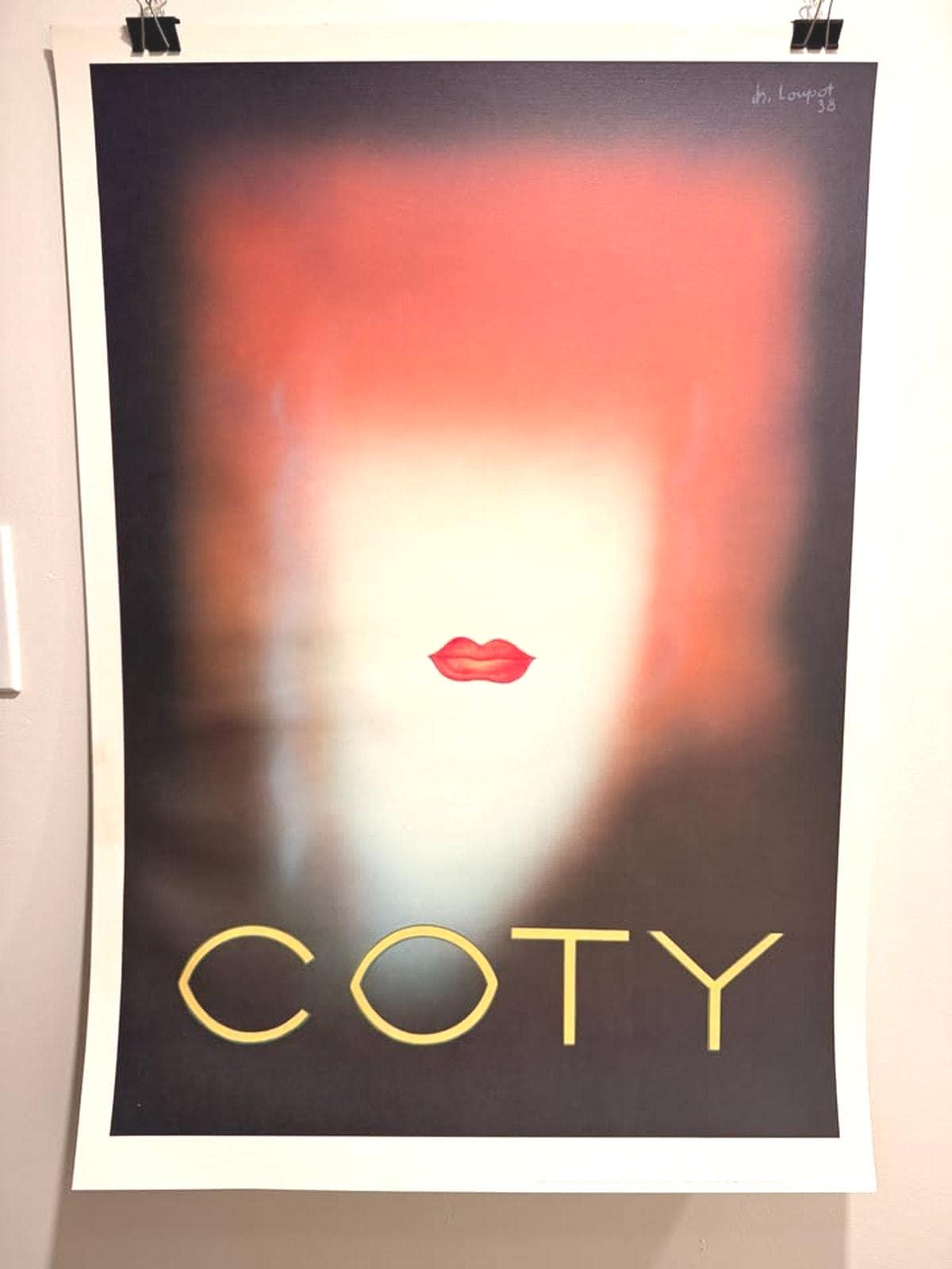 Vintage 1980 Coty by Charles Loupot Art Print Lithograph Poster - Etsy