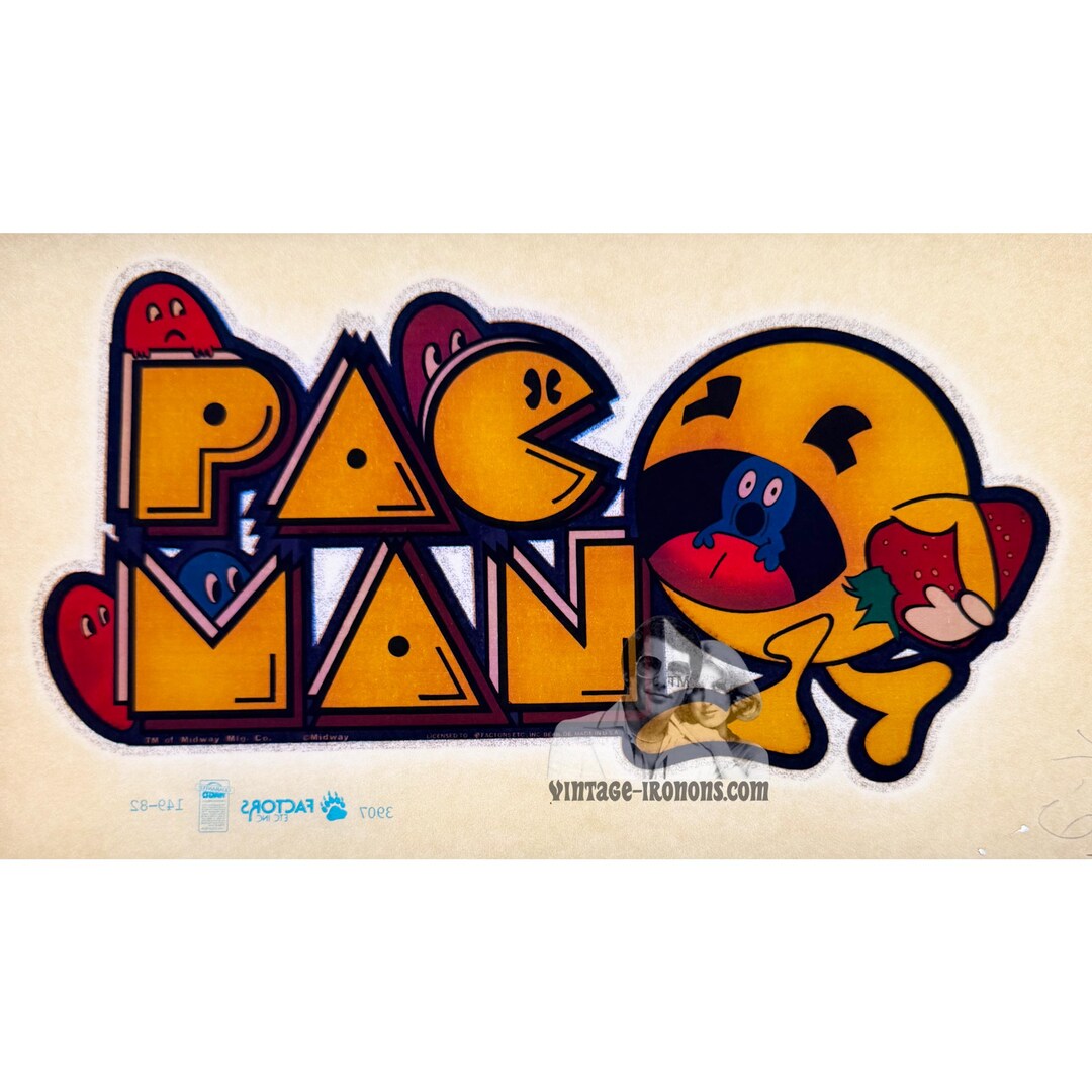 Pac-Man Vintage Glitter Bügelbild Flexfolie - Etsy.de