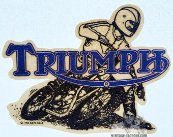 Transferencia de calor para planchar Triumph Rider Vintage Rat's Hole