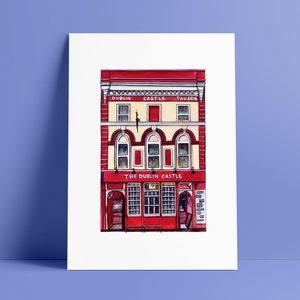 Dublin Castle Pub and Gig venue // Camden North London Print // Illustrated Wall Art