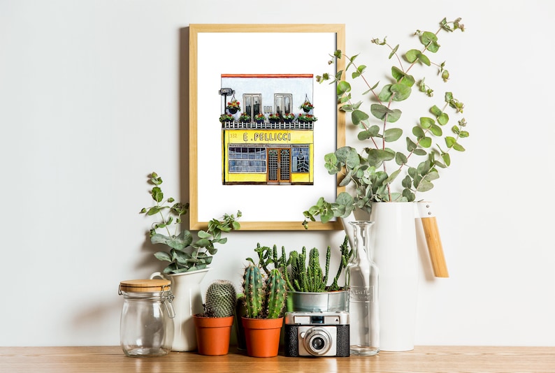 London Prints East London Cafe E.pellicci // East London Etsy UK