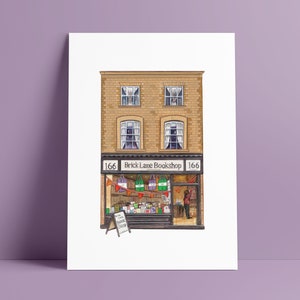 Brick Lane Bookshop Art Print, Brick Lane, East London
