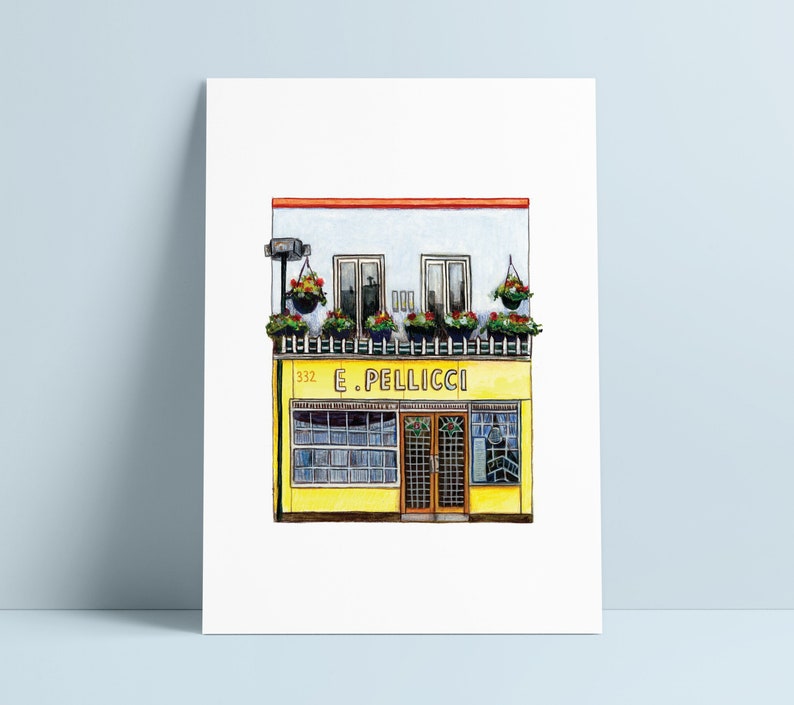 London Prints East London Cafe E.pellicci // East London Etsy UK