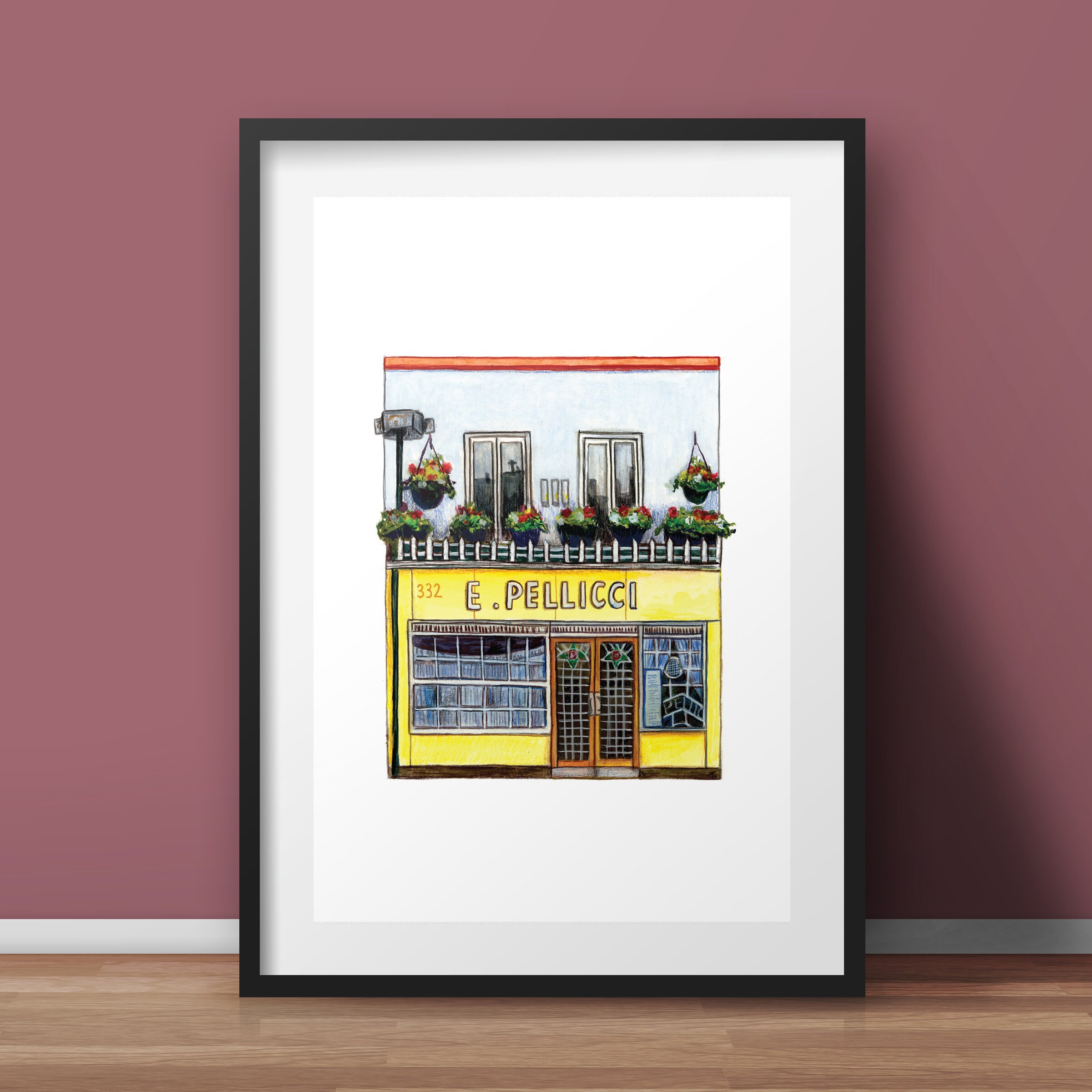 London Prints East London Cafe E.pellicci // East London Etsy UK