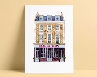London Prints: Earl of Essex // Angel North London Print // Illustrated Wall Art