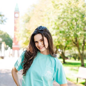 Zeta Tau Alpha Crown T-Shirt - Mint
