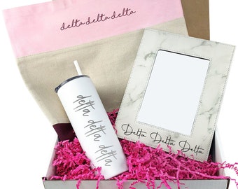 Delta Delta Delta Sorority Box, Bid Day Bag, Initiation Basket, Big & Little Reveal Bundle