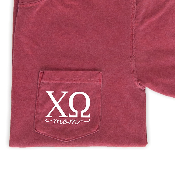 Chi Omega Mom Shirt - Crimson