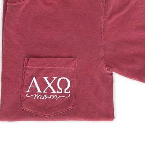 Alpha Chi Omega Mom Shirt - Crimson