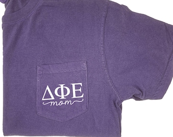 Delta Phi Epsilon Mom T-Shirt - Grape