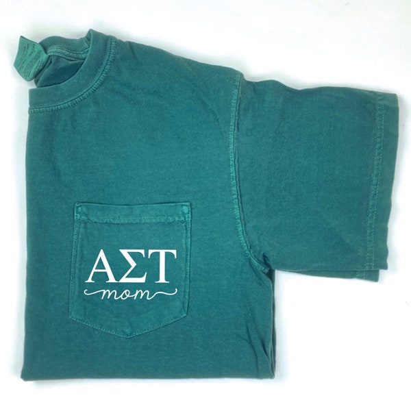 Alpha Sigma Tau Mom T-Shirt - Emerald