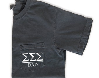 Sigma Sigma Sigma Dad T-Shirt - Grey