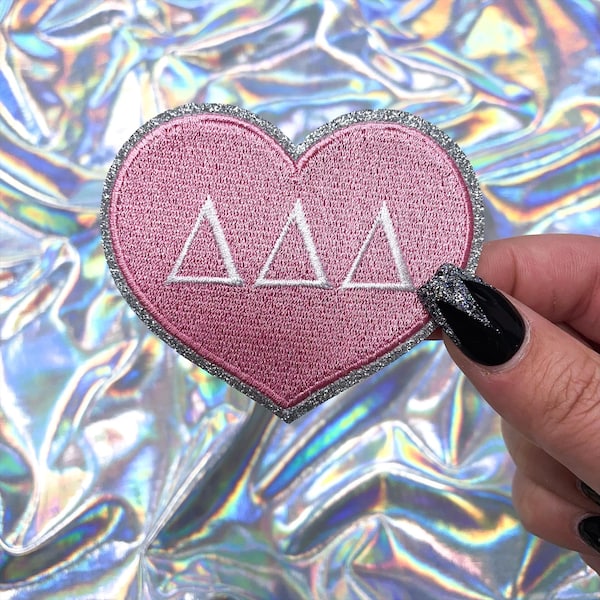Delta Delta Delta Heart Sorority Patch