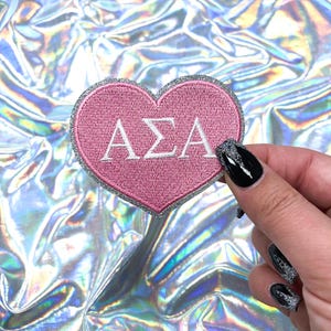 Alpha Sigma Alpha Heart Sorority Patch