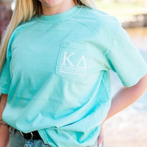 Kappa Delta Block Letters T-Shirt - Mint