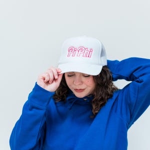 Pi Beta Phi Malibu Trucker Hat - Pi Phi, Embroidered Sorority Hat, Big Little Gift, Bid Day