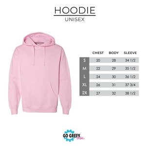 Pi Beta Phi Retro Floral Hoodie - Pi Phi, Pink Hoodie, Front & Back