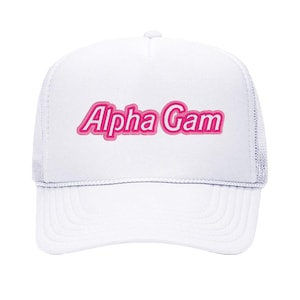 Alpha Gamma Delta Malibu Trucker Hat - Alpha Gam, Embroidered Sorority Hat, Big Little Gift, Bid Day