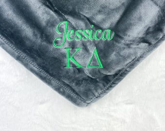 Personalized Kappa Delta Sorority Blanket