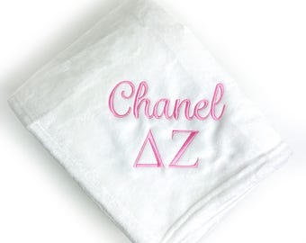 Personalized Delta Zeta Sorority Blanket