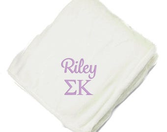 Personalized Sigma Kappa Sorority Blanket