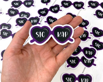 Sigma Kappa Sunglasses Sticker, Sig Kap Sticker, Sorority Sticker, Big & Little Gift, Bid Day