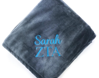Personalized Zeta Tau Alpha Sorority Blanket