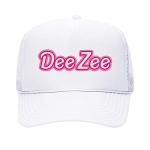 Delta Zeta Malibu Trucker Hat - Dee Zee Embroidered Sorority Hat, Big Little Gift, Bid Day