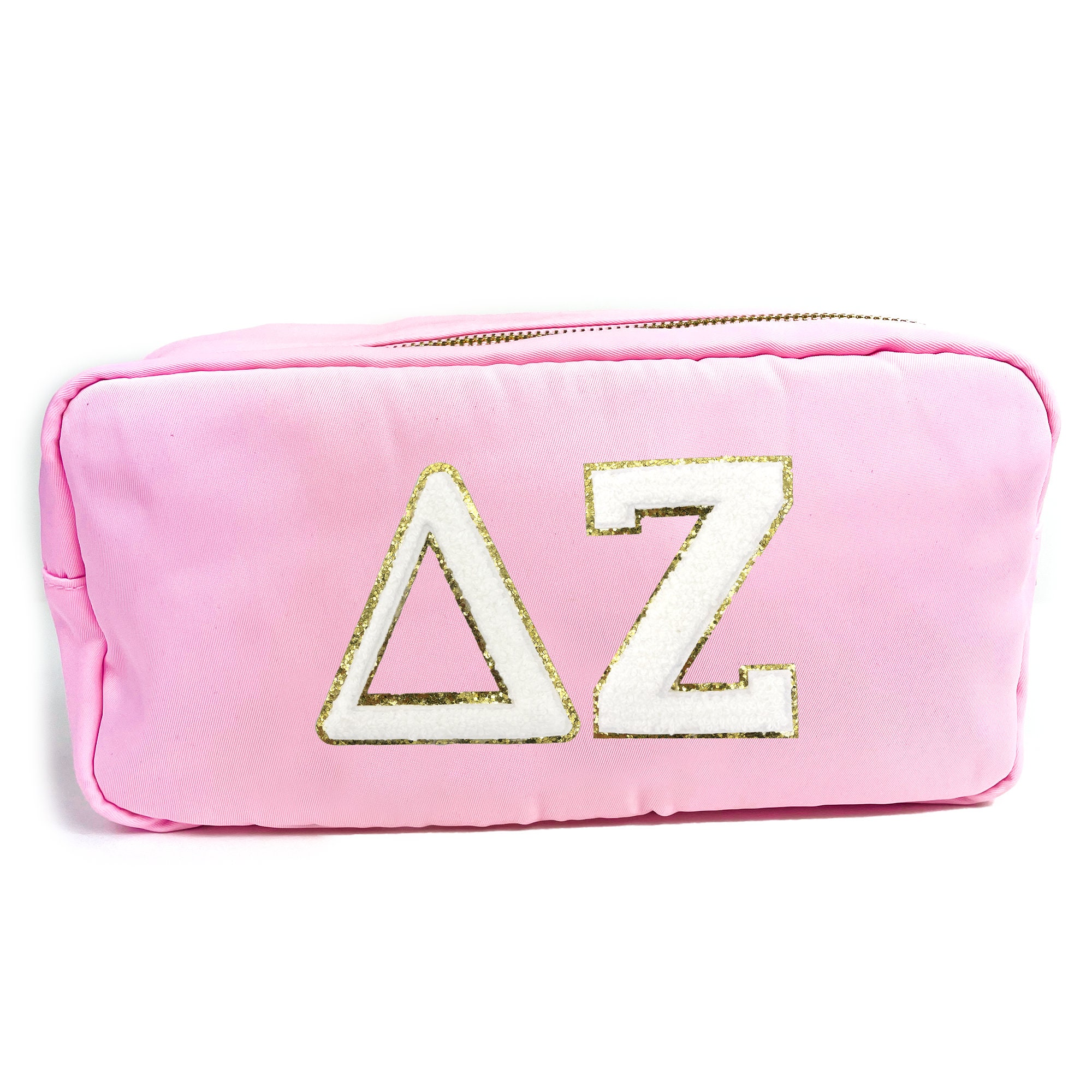 Sorority Geschenk Kosmetiktasche, 25,4x17,8 Cm – Rosé/grün, Canvas-Material!